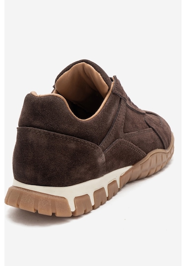 Luvishoes Lars Kahverengi Süet Hakiki Deri Kadın Günlük Sneaker Kahverengi