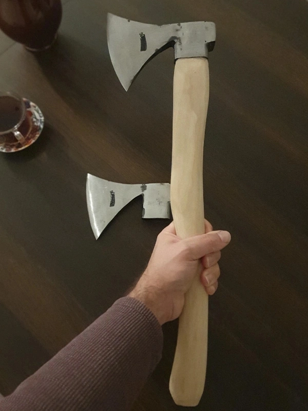 Profesyonel Odun Yarma Baltası / Kamp Baltası - Tam Dövme Çelik - Uzun Sap