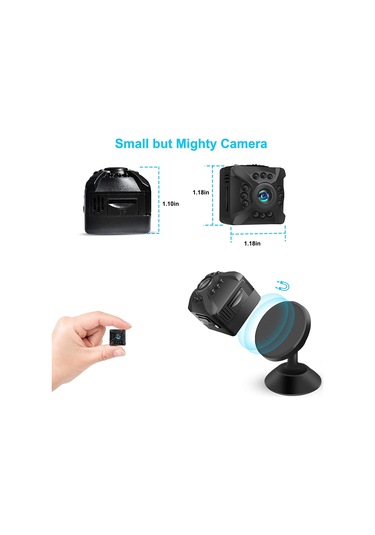 Xindoker Ebarsenc Mini 1080p Kablosuz Wifi : Gece Görüşlü, Hareket Algılamalı, İç Ve Dış Mekan Güvenliği İçin Uygulama Kontrollü