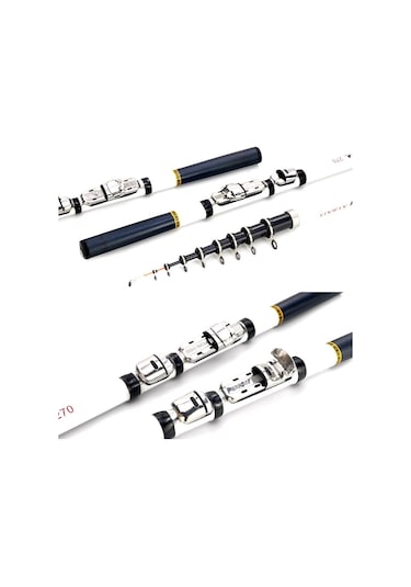 Valkyrie Kazıklı 3 Metre Karbon Fiber Balık Olta Kamış - 9 Boğum 9 Halka Teleskopik -