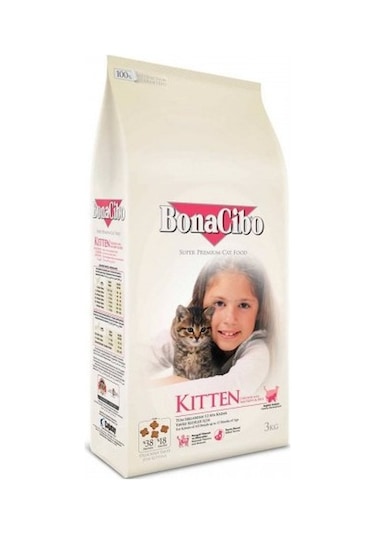 BonaCibo Kitten Tavuklu Yavru Kedi Maması 3 KG