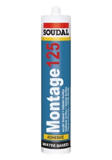 Soudal Montage 125 Akrilik Montaj Yapıştırıcı 310 Ml Beyaz Beyaz