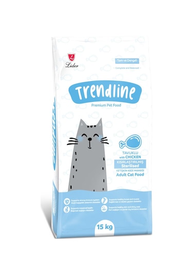 Trendline Sterilised Tavuklu Kısırlaştırılmış Yetişkin Kedi Maması 15 KG