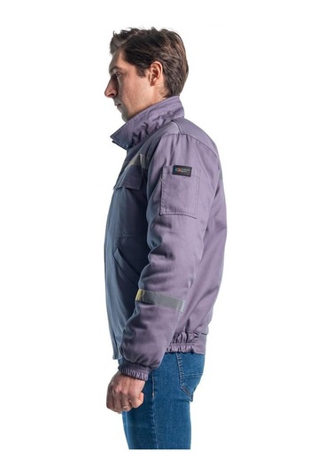 Şensel, Reflektörlü Kapitoneli Mont, Gri -92E331- Iş Montu