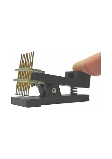 8 Pin Programlama Aparatı 2.54mm Pogo Pin Yaylı Mandal Klips Seri Üretim Entegre Hızlı Prog.