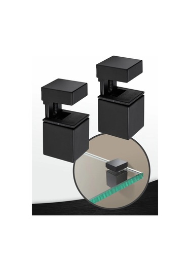 Metalheart Mobilya Raf Tutucu 2 Adet 351185096 Siyah Mat