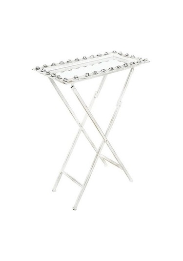 Retro Yan Sehpa, Metal Sehpa, Aynalı Sehpa, Salon, Yatak Odası, Antre Fz0040