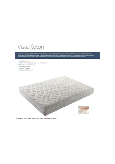 Uzunbebe 150X200 Opalin Visco Cotton Ortopedik Yatak 150*200 Visco Coton