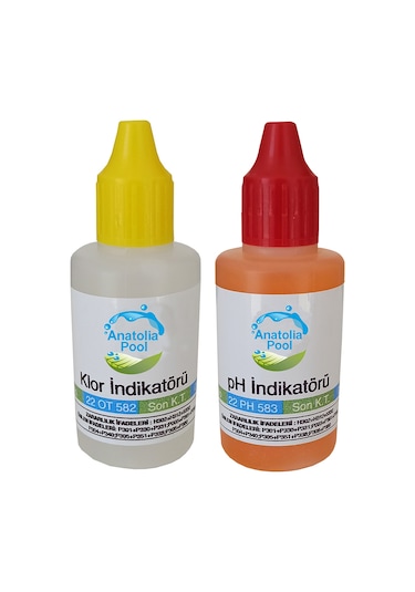 Anatolia Pool Havuz Suyu Test Kiti Yedek Sıvısı Klor ve Phenol