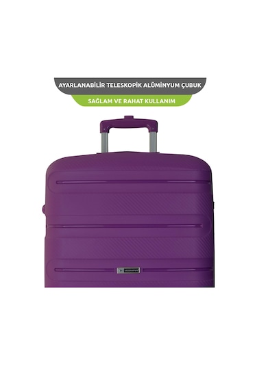 Vegmann Polipropilen Pp Atlas Violet Kabin Boy Valiz Violet