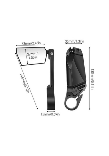 Xbyc 419 360 Dönebilir Katlanabilir Dayanıklı Gidon Boynuzlu Bisiklet Dikiz Aynası