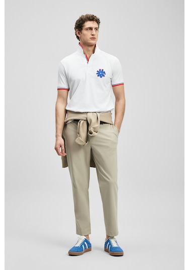 Lufian Gavin Smart Erkek Polo T-shirt 111040244 Ekru