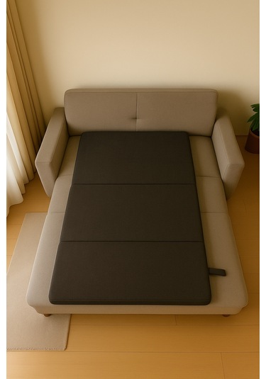 Antrasit Katlanır Sünger Misafir Yer Yatağı Ve Balkon Minderi 7cm Antrasit