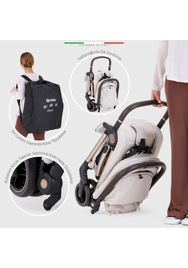 Elele Pilota Premium Kabin Tipi Bebek Arabası Bej