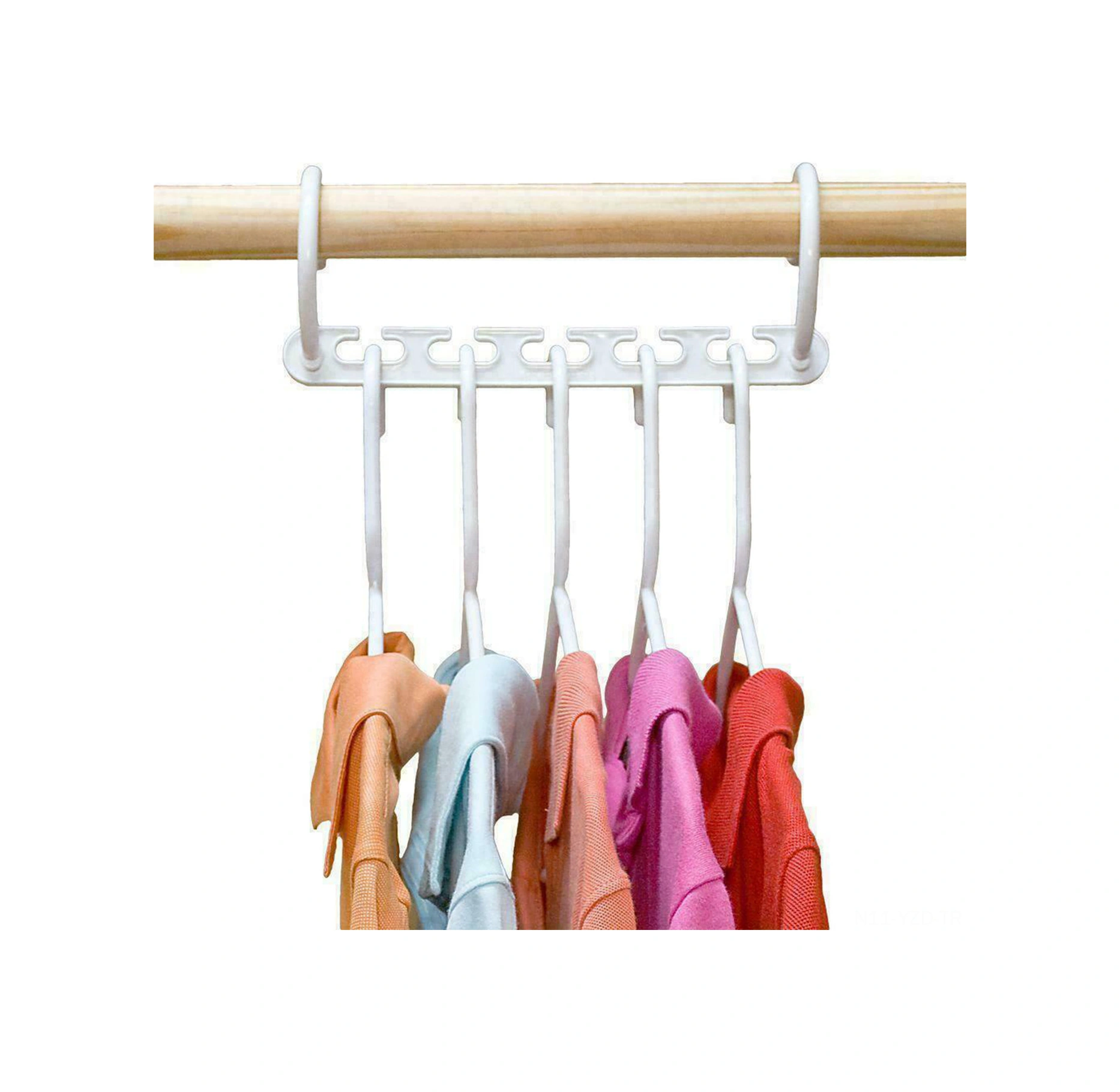 Yuntech01 8 Adet Çok Amaçlı Çekirdekli Mendil Çekmece, Katlanabilir Pp Malzeme İle Dolapta Alan Tasarrufu Sağlar, 5 Giyim Aynı Anda Asılabilir Beyaz