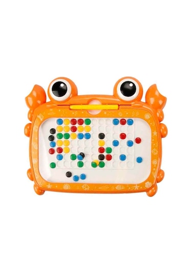 Sevimli Yengeç Manyetik Çizim Tahtası 50 Boncuklu Manyetik Kalemli Çocuk Eğitim Oyuncağı
