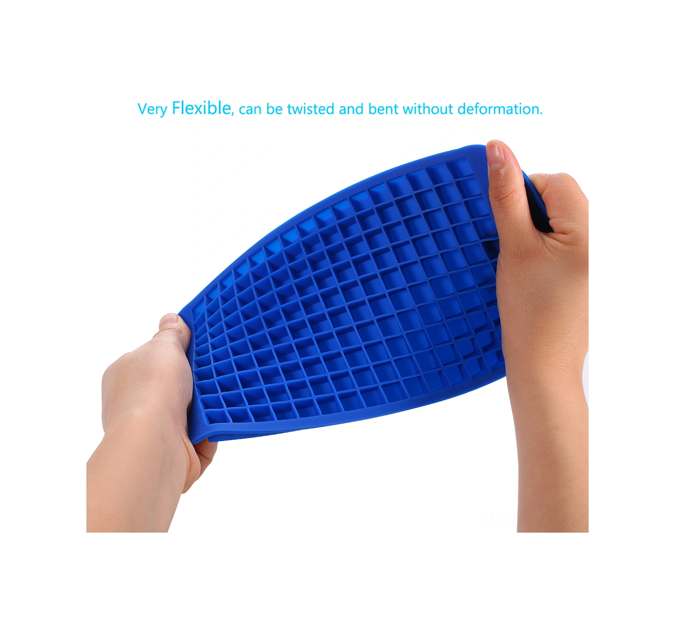 Youtek Yemek Grubu Silikon Buz Kalıbı 160 Kucuk Izgara Hizli Dondurma Esnek Blender Uyumlu Mutfak Gereci Mavi Çok Renkli