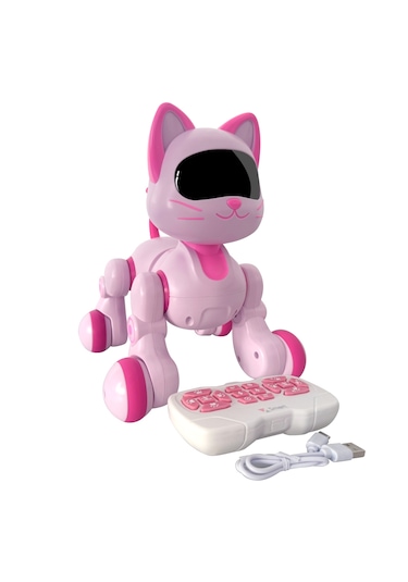 Oyuncak Uzaktan Kumandalı Sesli Işıklı Akıllı Robot Kedi