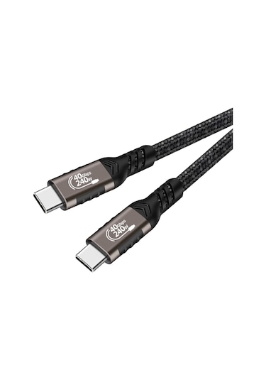 Siyah Qg01 Type-c To Type-c Usb4 Pd Data Kablosu 240w 40gbps 8k 60hz 1.2 Metre-zore