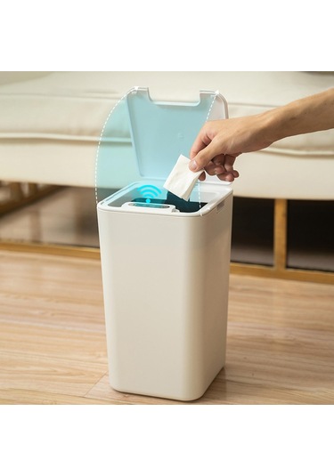 Suntek Magideal Otomatik Çöp Kovası Banyo Ofis Beyazı Için Beyaz-13l Beyaz