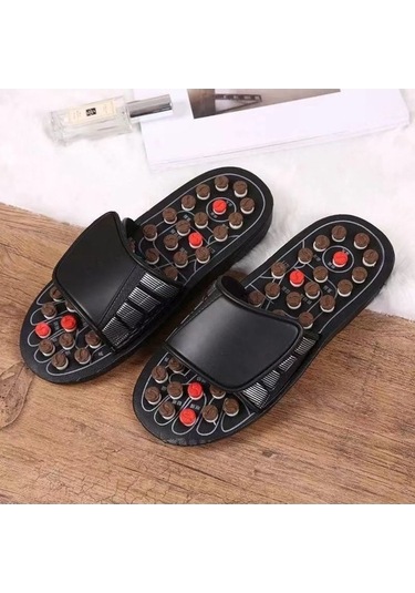 Maoyaya Ebedi Şans Akupunktur Noktalı Dönen Masaj Terlikleri 44-45 Fw Beyaz-kırmızı Sağlık Beyaz - Kırmızı