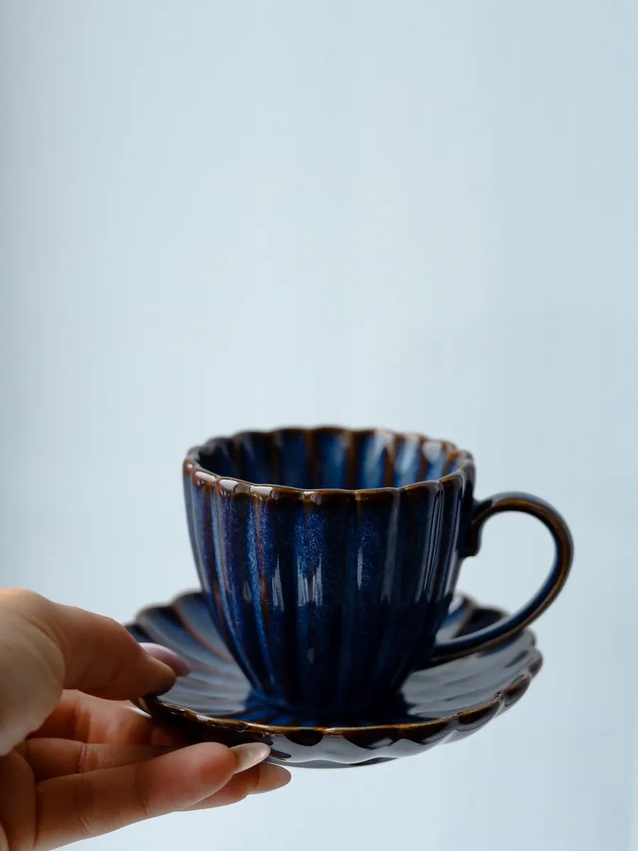 Aberu Shop Çay/ Kahve Takımı Fincan Ve Tabak 150ml 397771066 Mavi Topaz