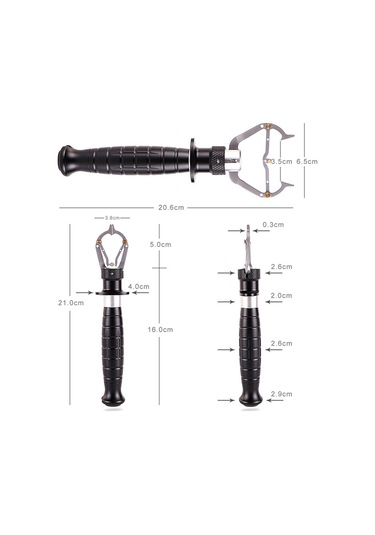Dolıty Balık Tutucu Klipsi Paslanmaz Çelik Balıkçılık Siyah