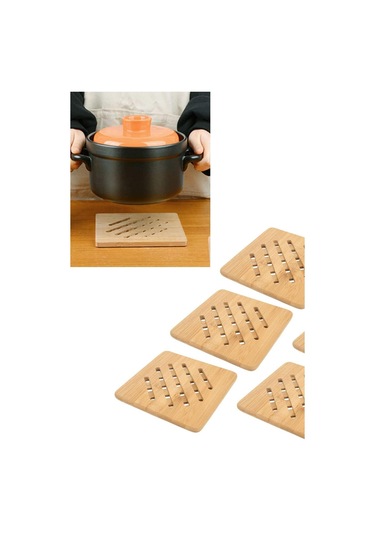 Nishev 2'li Bambu Lüx Yatay Desenli Kare Nihale