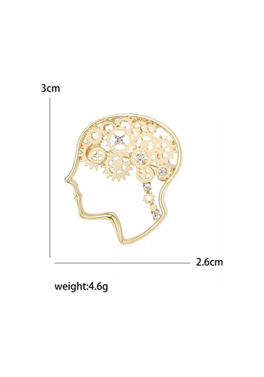 Fashion Jewelry Psikolog, Nörolog, Psikiyatrist İçin Broş Hediye 255630545 Gri