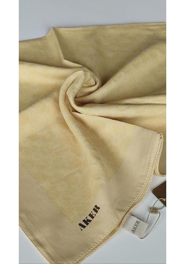 Sarı Elegance Monogram Eşarp SArı