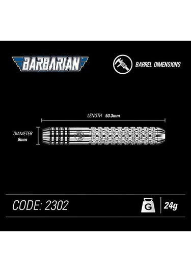 Winmau Barbarian 24 G Dart Oku Seti