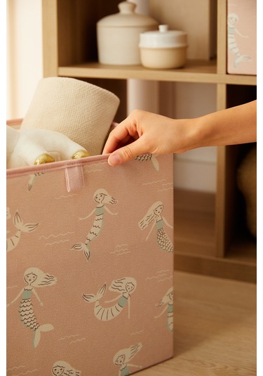 Ocean Home Textile Çocuk Odası Deniz Kızı Kutu 33 x 30 x 33 CM