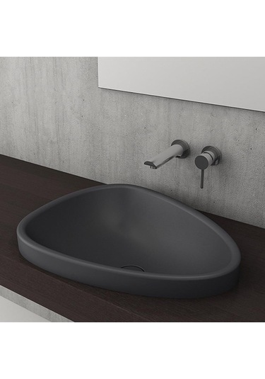 Bocchi Etna Tezgah Üstü Lavabo 58 CM Mat Antrasit 1112-020-0125