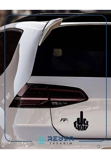 F Ck You Sticker 17x17 Cm Siyah