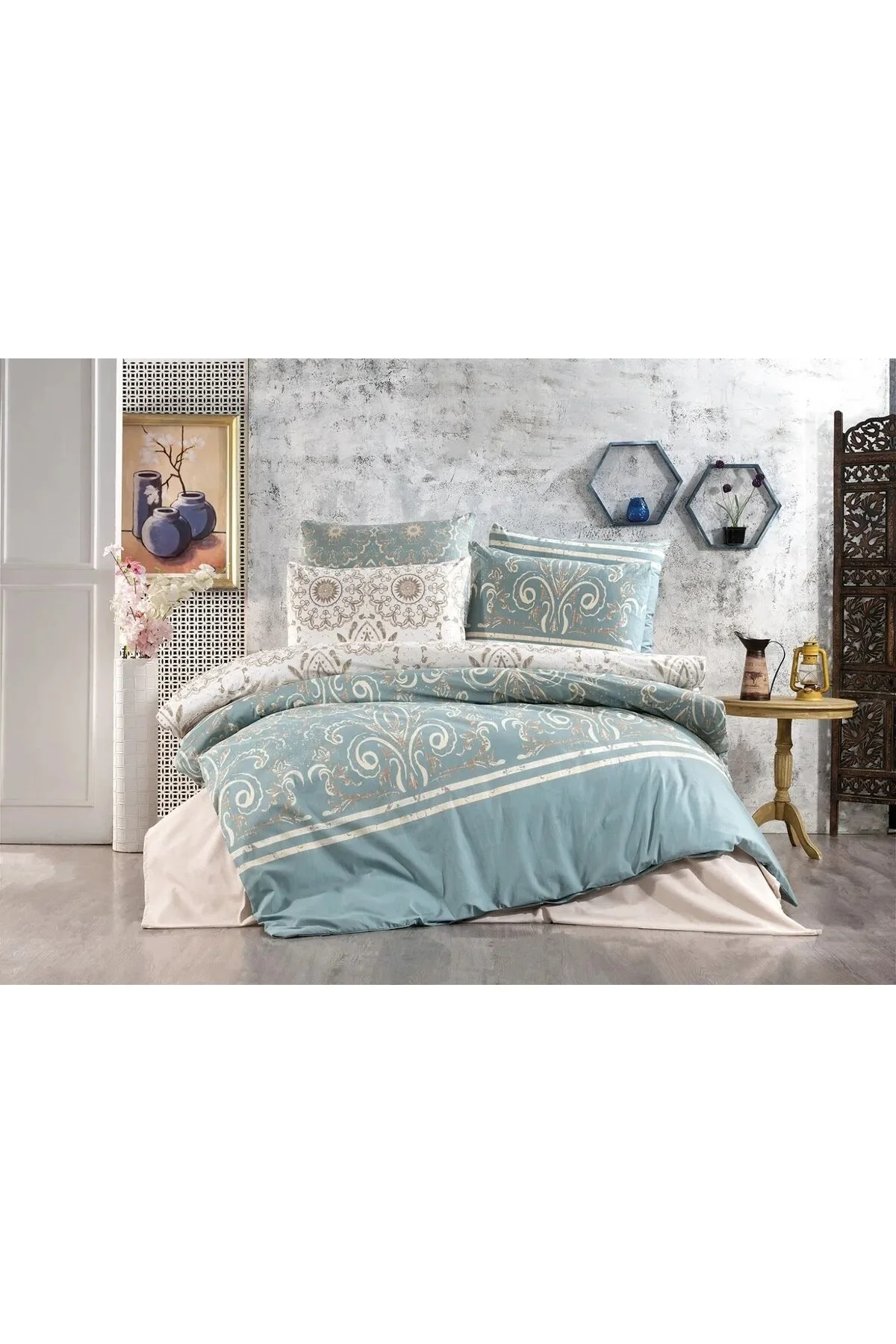 Tek Kişilik Premium Ranforce Yumuşak Dokulu Lastikli Çarşaf Takımı Küçük Kalpli