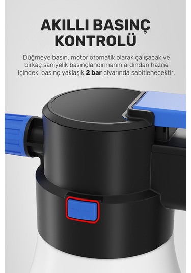 Yeni Model Şarjlı Otomatik Yüksek Basınçlı Oto Araba Yıkama Ve Te