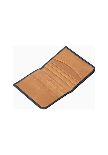 Ryoko Troy Bifold Full Grain Deri Kartlık Lacivert