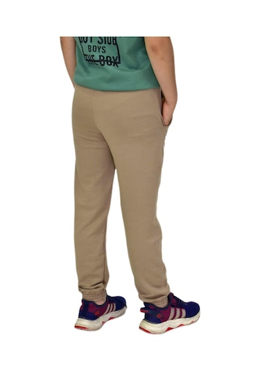 Bej Rengi Bel Paça Lastikli Kız Erkek Çocuk Eşofman Altı Bgl-st04723 Bej