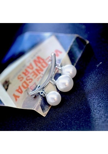 Kore Basit İnci Sevimli Broş Kadın Aksesuarları Kpop Kadınlar İçin Broşlar Pins Emaye Pin Takı Altın