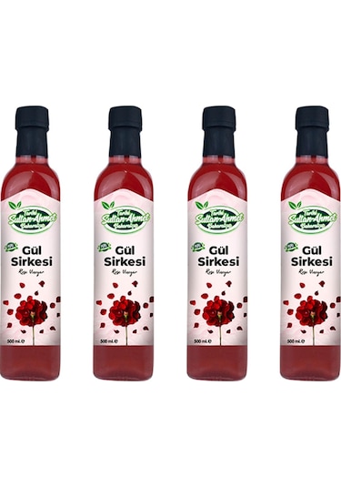 Gül Sirkesi %100 Katkısız Doğal 4x500 Ml Özel Üretim
