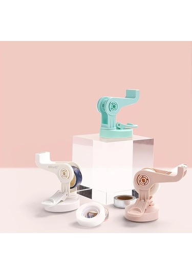 Sinuoshop Beyaz Plastik Bant Tutucu Ve Kesici Ofis Malzemesi Diğer