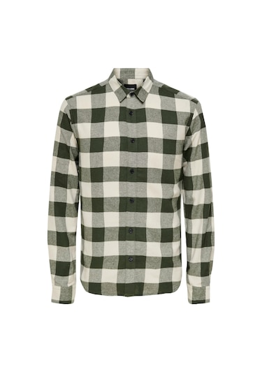 Onsgudmund Ls Checked Shirt Noos Erkek Yeşil Uk Gömlek - 22007112 Koyu Mavi