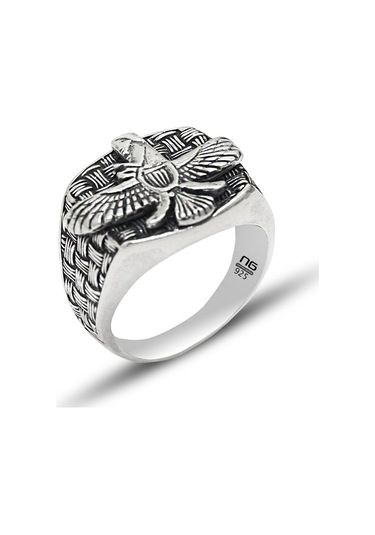 Özel Tasarım Ahura Mazda Model Gümüş Bilezik Ve Yüzük Kombini 201024557 Gümüş