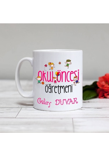 Kişiye Özel Okul Öncesi Öğretmeni Kupa Bardak Ha24