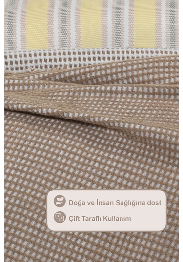 Elart Carlos Battaniye Çift Kişilik Waffle 200x220 Cm Bej Bej