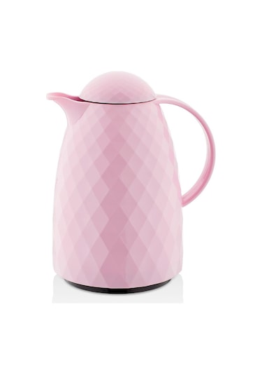 1 Lt Akrilik Soft Pembe Çay Termosu 12 Saat Sıcak 24 Saat Soğuk Pembe