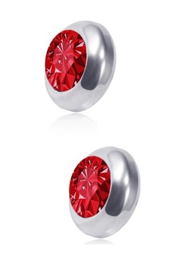 Kırmızı Kadın Küpe Kişilik Dekoratif Hip Hop Köpüklü Mavi Rhinestone Unisex Tarzı Küpe Takı Aksesuarları