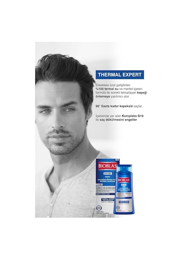 Bioblas Thermal Expert Men Kepek ve Saç Dökülmesine Karşı Şampuan 360 Ml