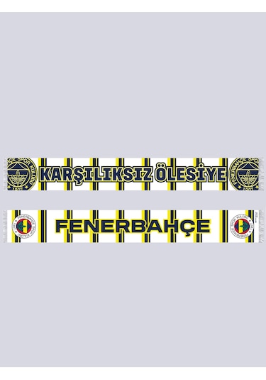 Fenerbahçe Unisex Karşılıksız Ölesiye Şal Beyaz