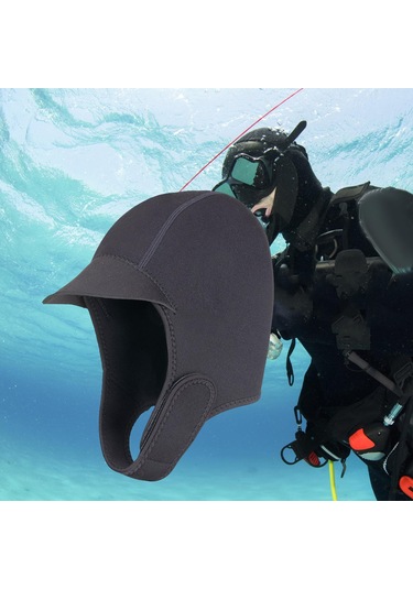 Suntek Dalış Başlığı Ayarlanabilir Çene Kayışı Siyah Siyah